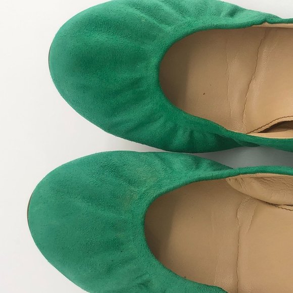 J CREW Cece Ballet Flats in Oasis Green Suede 8.5 - Picture 2 of 6